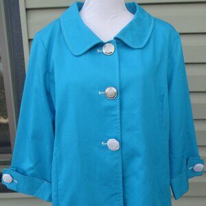 NEW BOB MACKIE Wearable Art LARGE Swing Jacket/Balzer 3/4 Sleeves, 3 Buttons